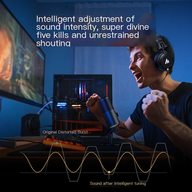 DM30 Gaming Microphone with Noise Reduction for Streaming