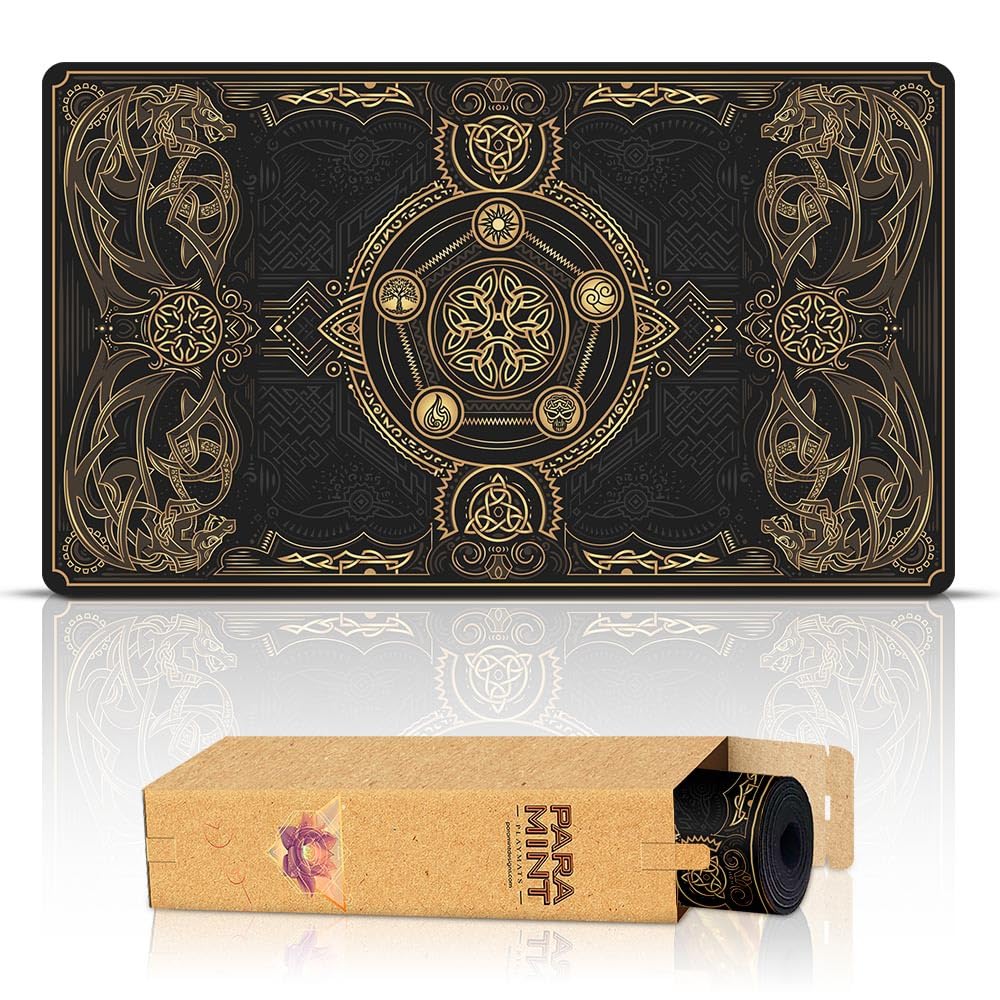 Paramint Scourge Dragon Blast (Stitched) - MTG Playmat - Perfect for Magic The Gathering Pokemon YuGiOh Anime-TCG Card Game Table Mat-Durable Thick Cloth Fabric Rubber Bottom by Daniel Ziegler