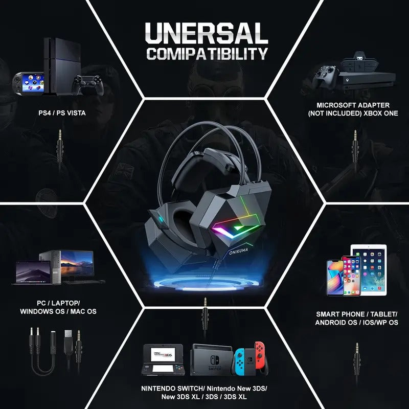 ONIKUMA X20 Over-Ear Gaming Headset with Microphone